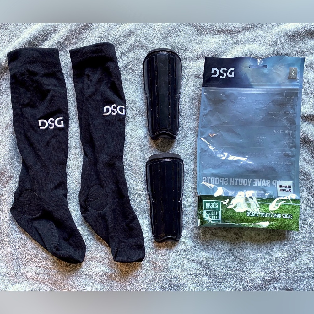 ⚽️ DSG Ocala Youth Shin Socks w/ Removable Shin Guards for Soccer - Size: Small